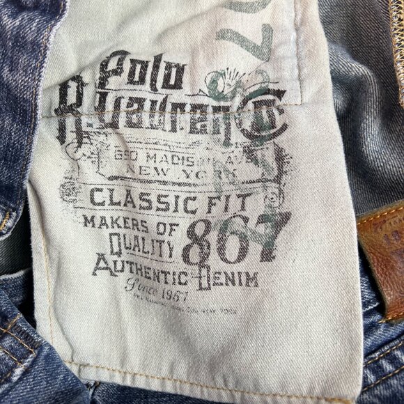 Polo Ralph Lauren Mens Classic Fit 867 Authentic Denim Jeans Blue Size 36 - Picture 5 of 10